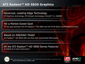 AMDHD 5800꡼β̥ǥATI Radeon HD 5830פȯɽ1120SP