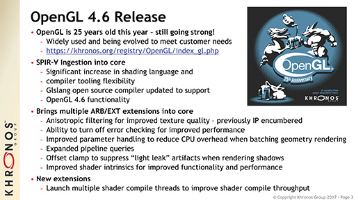 OpenGL 4.6οʲOpenCLξˤĤơKhronos GroupɽNeil TrevettʹƤߤ