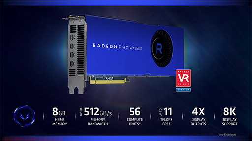  No.005Υͥ / AMDRadeon Pro WX 8200פ9ܤ999ɥȯ䡣Vega 10١Υƥեå