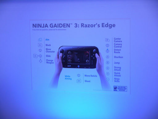 #007Υͥ/E3 2012ϡNinja Gaiden 3: Razors EdgeפΥץ쥤֥ǥWii U GamePadǧͽ۰ʾ˥ȥϤ䤹