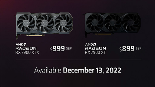 AMDGPURadeon RX 7000ץ꡼ȯɽ1ʤRadeon RX 7900 XTXRadeon RX 7900 XT1213ȯ