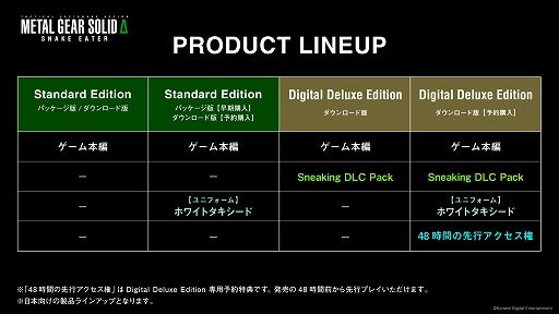 METAL GEAR SOLID : SNAKE EATERס828ȯ䡣ԥݥͤ륹ڥ륲֥͡ vs 󥭡פ