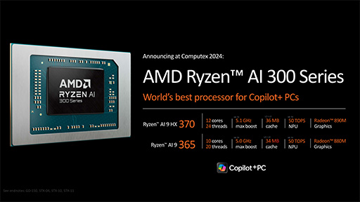 AMDCPUƥZen 5׺ѤοCPURyzen 9000פȡRyzen AI 300פȯɽ