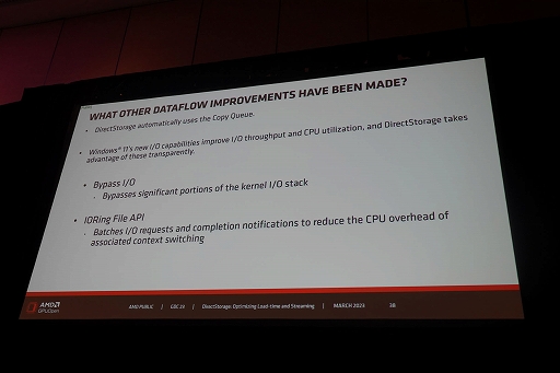 GDC 2023Windowsοե륷ƥDirectStorageפSSDPCǥ󥰤®