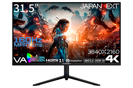 4K160Hzɽб31.5VAվޡǥץ쥤JAPANNEXT顣4K144HzIPSվǥƱȯ